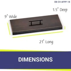 Rectangular Oil Rubbed Bronze Drop In Pan Covers- AFG 13 Rectangular Oil Rubbed Bronze Drop In Pan Covers- AFG -Grand Canyon dimensions 13 10