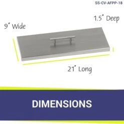 Rectangular Drop In Pan Covers- AFG 11 Rectangular Drop In Pan Covers- AFG -Grand Canyon dimensions 13 8