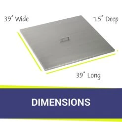 Square Drop In Pan Covers- AFG 15 Square Drop In Pan Covers- AFG -Grand Canyon dimensions 14 4