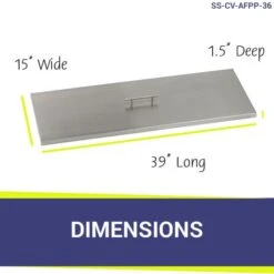 Rectangular Drop In Pan Covers- AFG 12 Rectangular Drop In Pan Covers- AFG -Grand Canyon dimensions 14 6