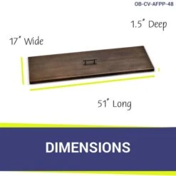 Rectangular Oil Rubbed Bronze Drop In Pan Covers- AFG 17 Rectangular Oil Rubbed Bronze Drop In Pan Covers- AFG -Grand Canyon dimensions 15 7