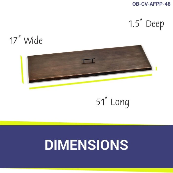 Rectangular Oil Rubbed Bronze Drop In Pan Covers- AFG 9 Rectangular Oil Rubbed Bronze Drop In Pan Covers- AFG - Image 7