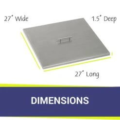 Square Drop In Pan Covers- AFG 13 Square Drop In Pan Covers- AFG -Grand Canyon dimensions 16