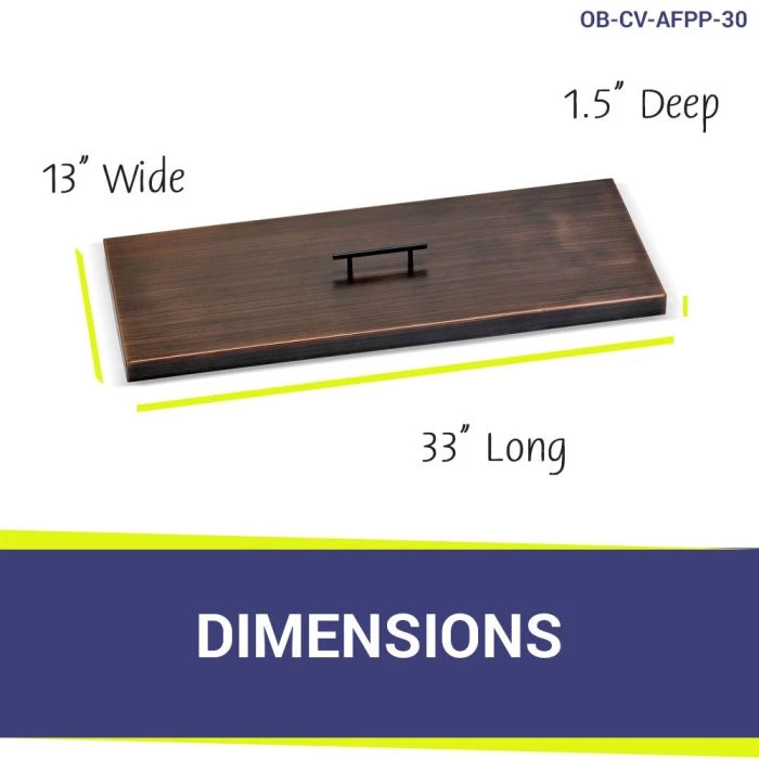 Rectangular Oil Rubbed Bronze Drop In Pan Covers- AFG 7 Rectangular Oil Rubbed Bronze Drop In Pan Covers- AFG - Image 5
