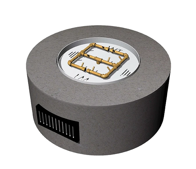 Circular Ready To Finish Fire Pit With Warming Trends Crossfire Burner 4 Circular Ready To Finish Fire Pit With Warming Trends Crossfire Burner - Image 2