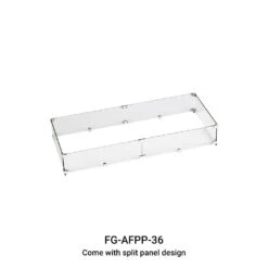 Rectangular Tempered Glass Wind Guard For 36" Pan