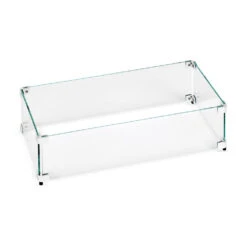 Rectangular Tempered Glass Wind Guard For 30" Pan