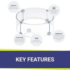 Round Glass Wind Guards 9 Round Glass Wind Guards -Grand Canyon fg rsp 19 bubbles