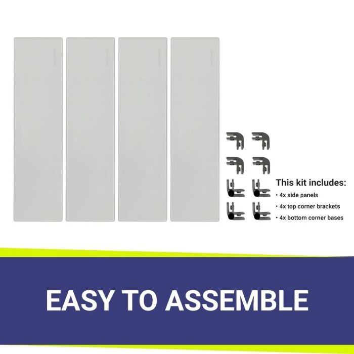 Square Glass Wind Guards 5 Square Glass Wind Guards - Image 3