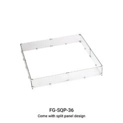 Square Tempered Glass Wind Guard For 36" Pan