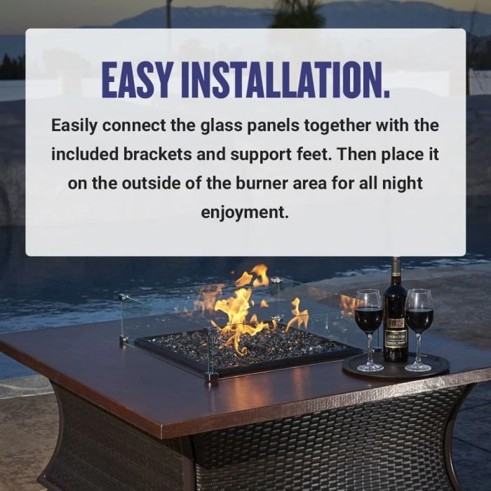 Rectangle Glass Wind Guards 7 Rectangle Glass Wind Guards - Image 5