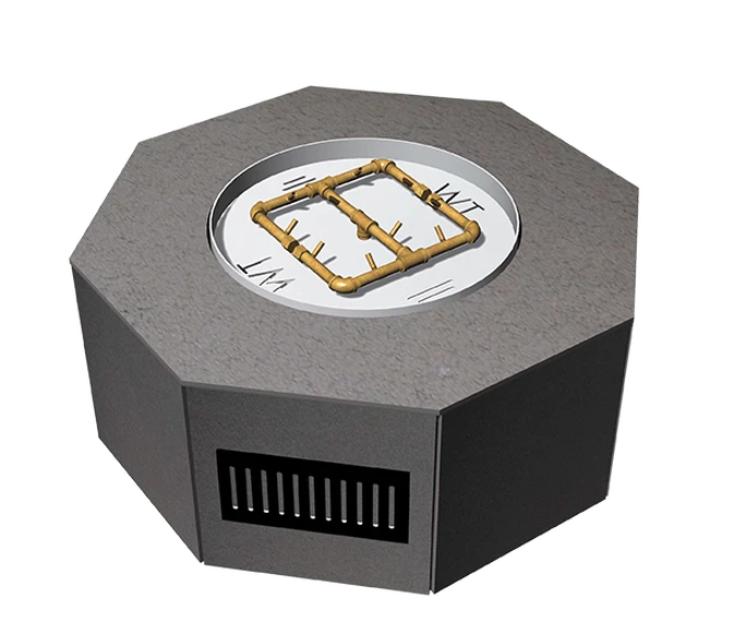 Octagon Ready To Finish Fire Pit With Warming Trends Crossfire Burner 42" 4 Octagon Ready To Finish Fire Pit With Warming Trends Crossfire Burner 42" - Image 2