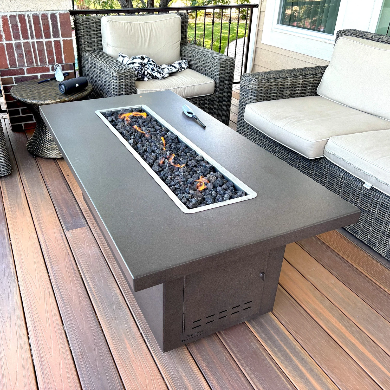 Fremont Linear Powder Coated Fire Pit– 15″ Or 24″ Tall 9 Fremont Linear Powder Coated Fire Pit– 15″ Or 24″ Tall - Image 7