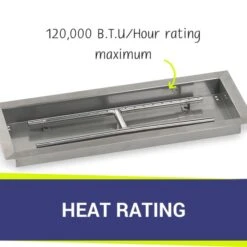 24" Drop In H-Burner With Pan 11 24" Drop In H-Burner With Pan -Grand Canyon heat rating 5 1