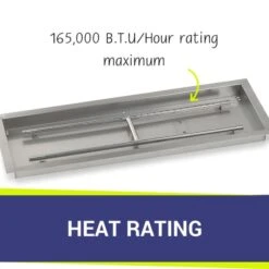 36" Drop In H-Burner With Pan 11 36" Drop In H-Burner With Pan -Grand Canyon heat rating 5 3