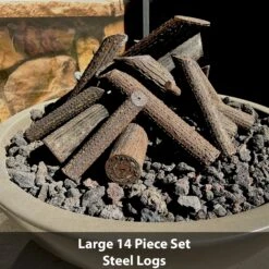 Steel Log Set, 3-sizes 14 Steel Log Set, 3-sizes -Grand Canyon large steel log in sedona