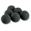 4" Matte Black Lite Stone Fire Balls - Set Of 6 2 4" Matte Black Lite Stone Fire Balls - Set Of 6 -Grand Canyon matte black a