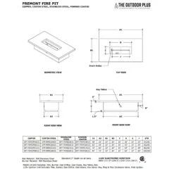 Fremont Linear Powder Coated Fire Pit– 15″ Or 24″ Tall 12 Fremont Linear Powder Coated Fire Pit– 15″ Or 24″ Tall -Grand Canyon opt frmpc4815 specs a 10 21