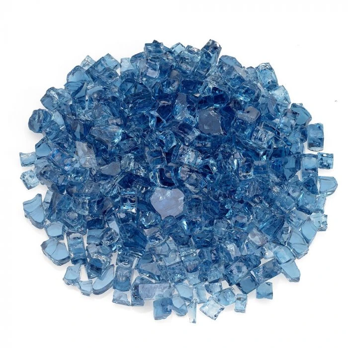 Pacific Blue Fire Glass 1/2" 3 Pacific Blue Fire Glass 1/2"
