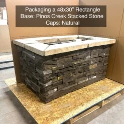 48″ X 30″ Rectangle Custom Stone Gas Fire Pit 23 48″ X 30″ Rectangle Custom Stone Gas Fire Pit -Grand Canyon pinos creek packing