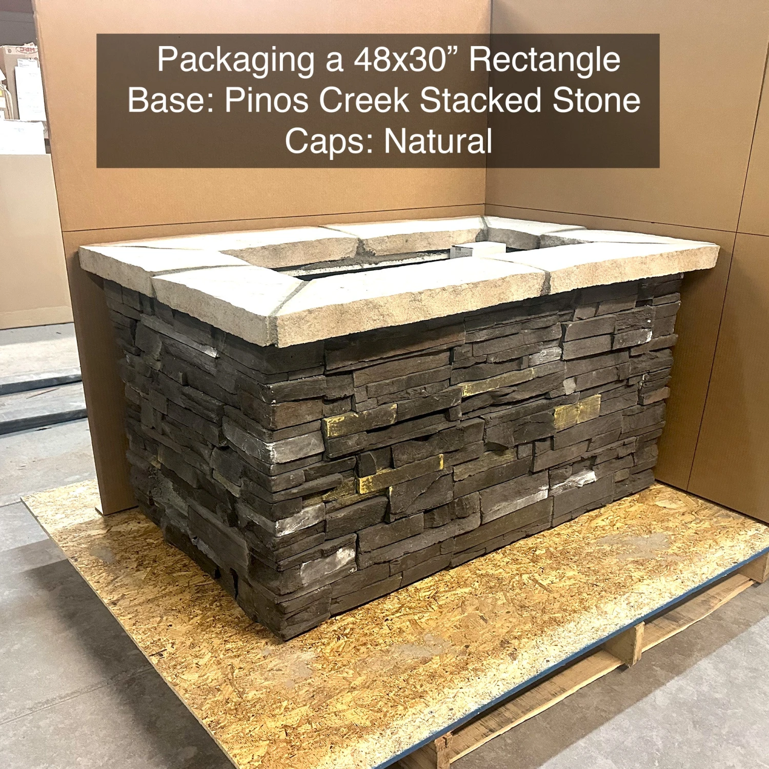 48″ X 30″ Rectangle Custom Stone Gas Fire Pit 7 48″ X 30″ Rectangle Custom Stone Gas Fire Pit - Image 5