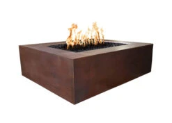 Quad Square Copper Fire Pit 36″ Or 42″ -Grand Canyon quad smooth copper