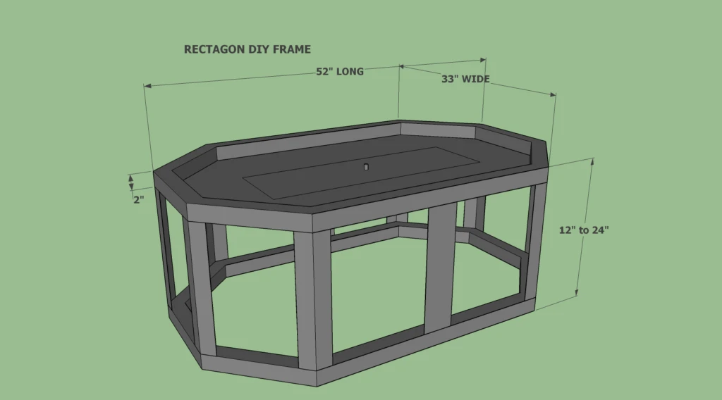 Custom Rectagon Fire Pit Kit 52″ X 33″ 4 Custom Rectagon Fire Pit Kit 52″ X 33″ - Image 2