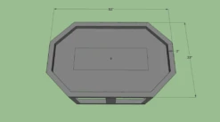 Custom Rectagon Fire Pit Kit 52″ X 33″ 16 Custom Rectagon Fire Pit Kit 52″ X 33″ -Grand Canyon rectagon frame TOP VIEW 1024x568 1