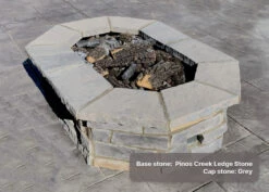 61″ X 42″ Rectagon Custom Stone Gas Fire Pit 35 61″ X 42″ Rectagon Custom Stone Gas Fire Pit -Grand Canyon rectagon ledge on patio 1024x732 21 1