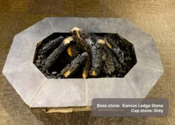 61″ X 42″ Rectagon Custom Stone Gas Fire Pit 32 61″ X 42″ Rectagon Custom Stone Gas Fire Pit -Grand Canyon rectagon top view fire pit 1024x732 21 1