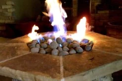 Rolled Lava Stone - Medium Size 6 Rolled Lava Stone - Medium Size -Grand Canyon rolled lava with flame