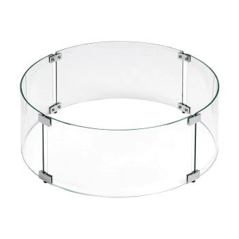 Round Tempered Glass Wind Guard For 19" Pan 3 Round Tempered Glass Wind Guard For 19" Pan