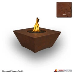 Grand Canyon Olympus 48″ Square Fire Pit 23 Grand Canyon Olympus 48″ Square Fire Pit -Grand Canyon rust Olympus 48 square fire pit