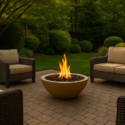 27" Sedona Gas Fire Pit Bowl 41 27" Sedona Gas Fire Pit Bowl -Grand Canyon sedona metallic bronze lifestyle