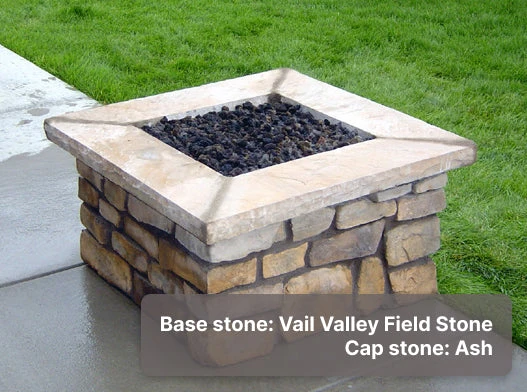 36″ Square Custom Stone Gas Fire Pit 13 36″ Square Custom Stone Gas Fire Pit - Image 11