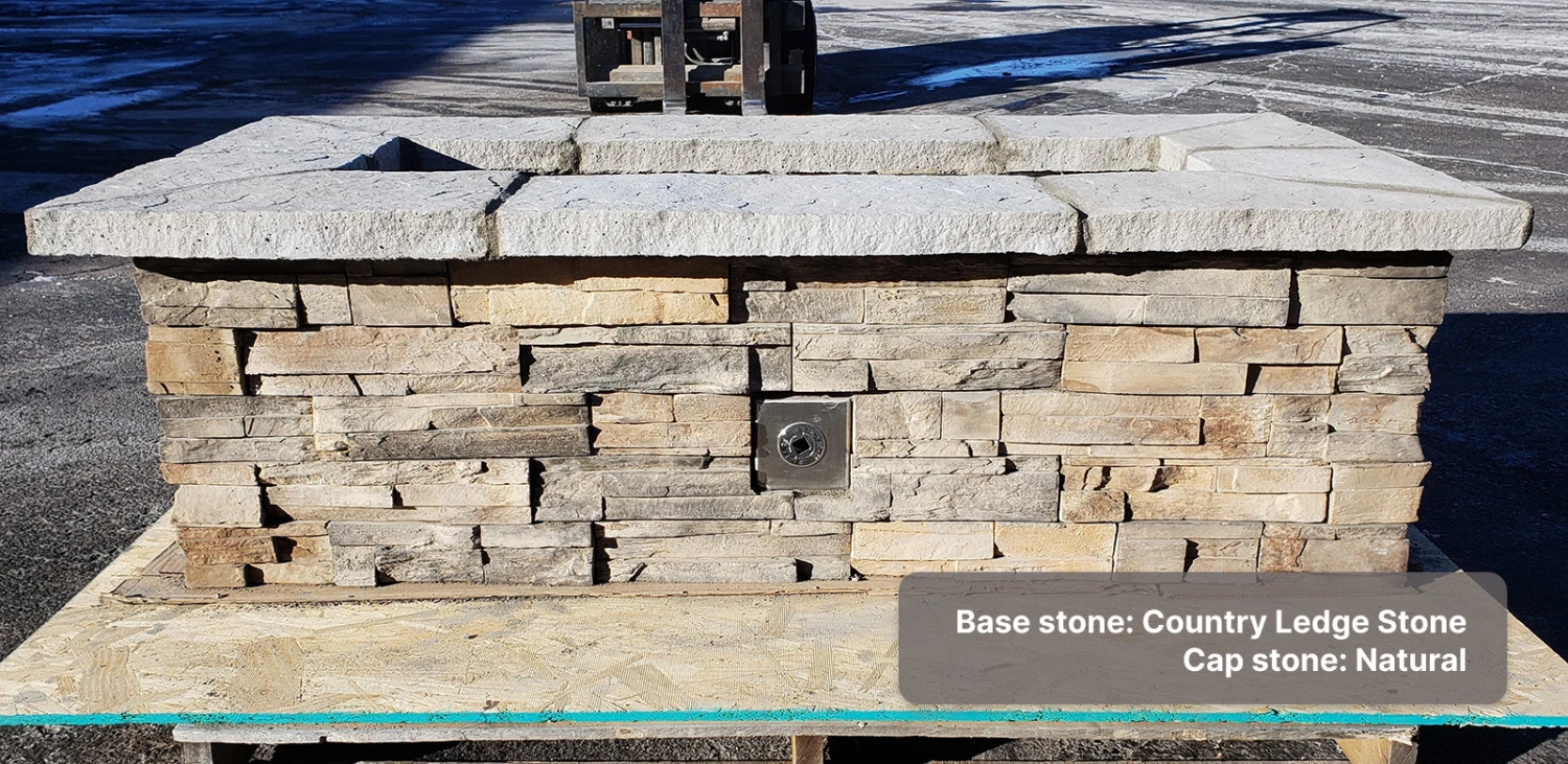 61″ X 31″ Rectangle Custom Stone Gas Fire Pit 14 61″ X 31″ Rectangle Custom Stone Gas Fire Pit - Image 12
