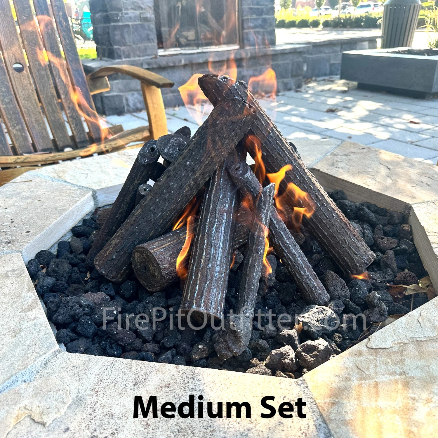 Steel Log Set, 3-sizes 3 Steel Log Set, 3-sizes
