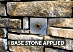 46″ Square Custom Stone Gas Fire Pit 20 46″ Square Custom Stone Gas Fire Pit -Grand Canyon stone applied no mortar joints BASE APPLIED 1024x732 12