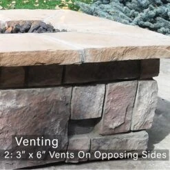 36″ Octagon Custom Stone Gas Fire Pit 41 36″ Octagon Custom Stone Gas Fire Pit -Grand Canyon stone firepit ventingcopy