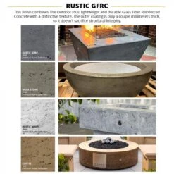 72″ Carmen Rectangle Gas Fire Pit 7 72″ Carmen Rectangle Gas Fire Pit -Grand Canyon top fire color guide rustic gfrc a 09 21 22