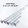 Chrome Valve Keys 8″ To 24″ Lengths 1 Chrome Valve Keys 8″ To 24″ Lengths -Grand Canyon valve keys