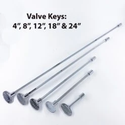 Chrome Valve Keys 8″ To 24″ Lengths