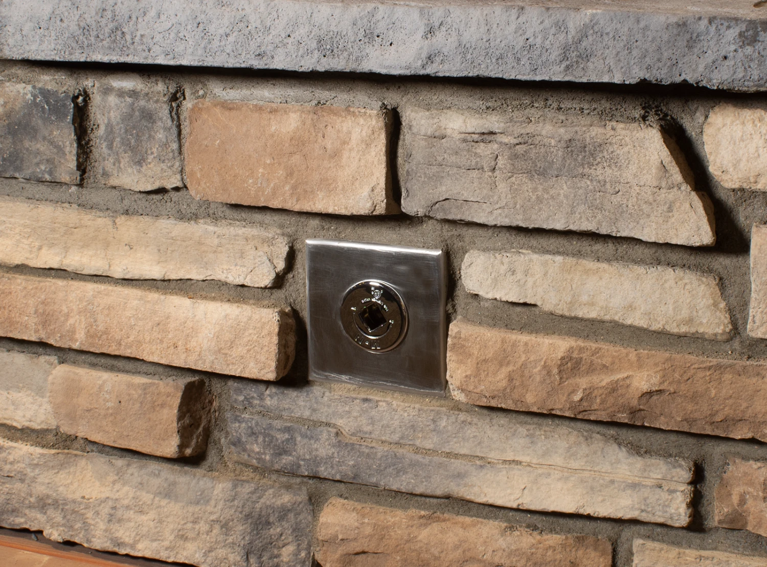 36″ Square Custom Stone Gas Fire Pit 10 36″ Square Custom Stone Gas Fire Pit - Image 8